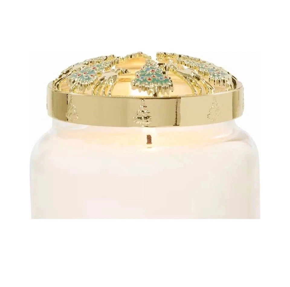 YANKEE СВЕЧА ILLUMA КРЫШКА ЗИМНИЙ ЗОЛОТОЙ ОЛЕНЬ РОЖДЕСТВЕНСКАЯ ЕЛКА!!️БЕСПЛАТНАЯ ДОСТАВКА В ТОТ ЖЕ ДЕНЬ - Изображение 3 из 4