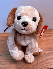 Ty Beanie Baby Badges Dog Plush Toy Stuffed Animal Vintage NWT