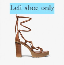 Women's Size 10M Michael Kors Vero Leather Platform Sandal w/4" Heel, LEFT ONLY