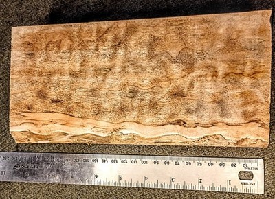 Quilted Maple Carving Block Turning Blank Figured Wood 8  x 3.75  x 2.75 