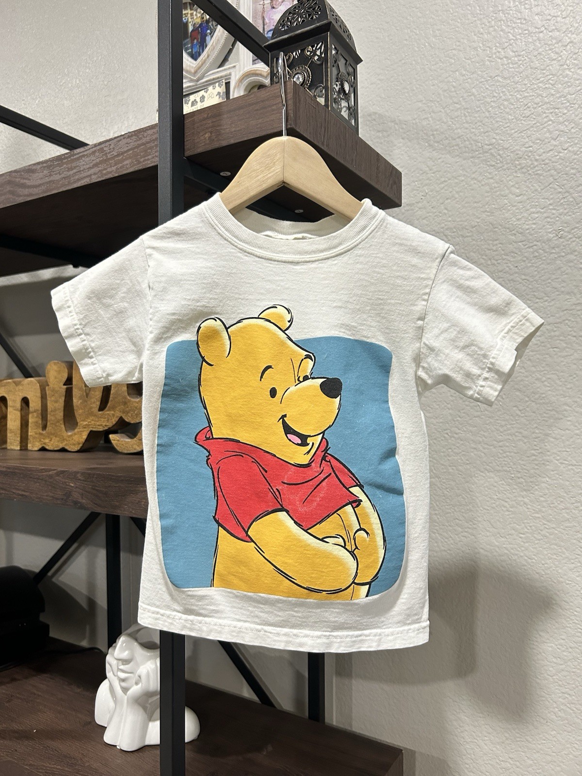 Vintage 90s Kids Disney Winnie The Pooh T Shirt Big Face 3T /4T