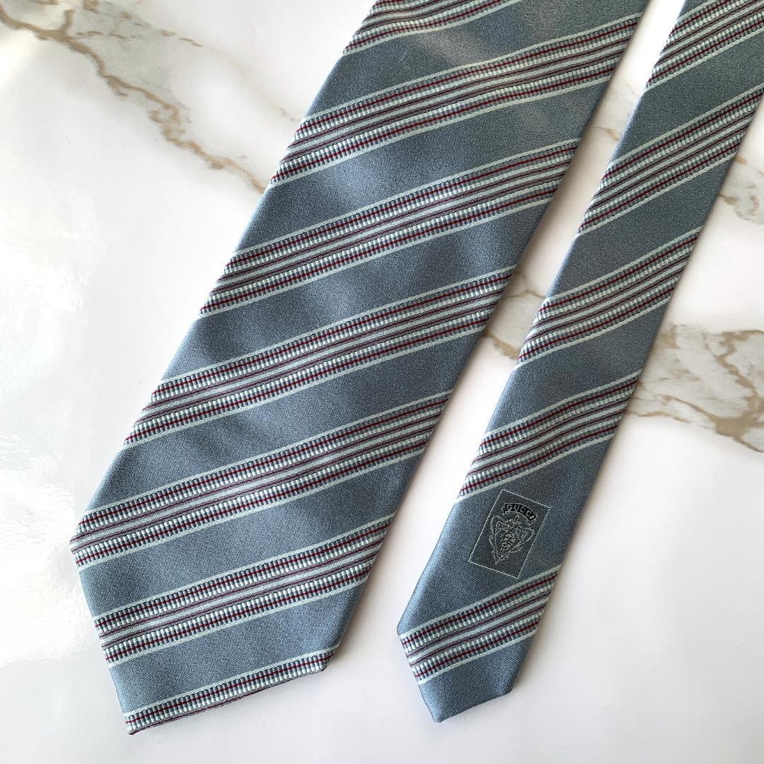 Gucci Necktie Tie 100% Silk Multicolor Striped Pattern 3.7 inches From Japan thumbnail 16