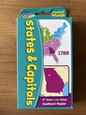 Trend Pocket flash cards States  captials flash cards Geograghy, stats  facts