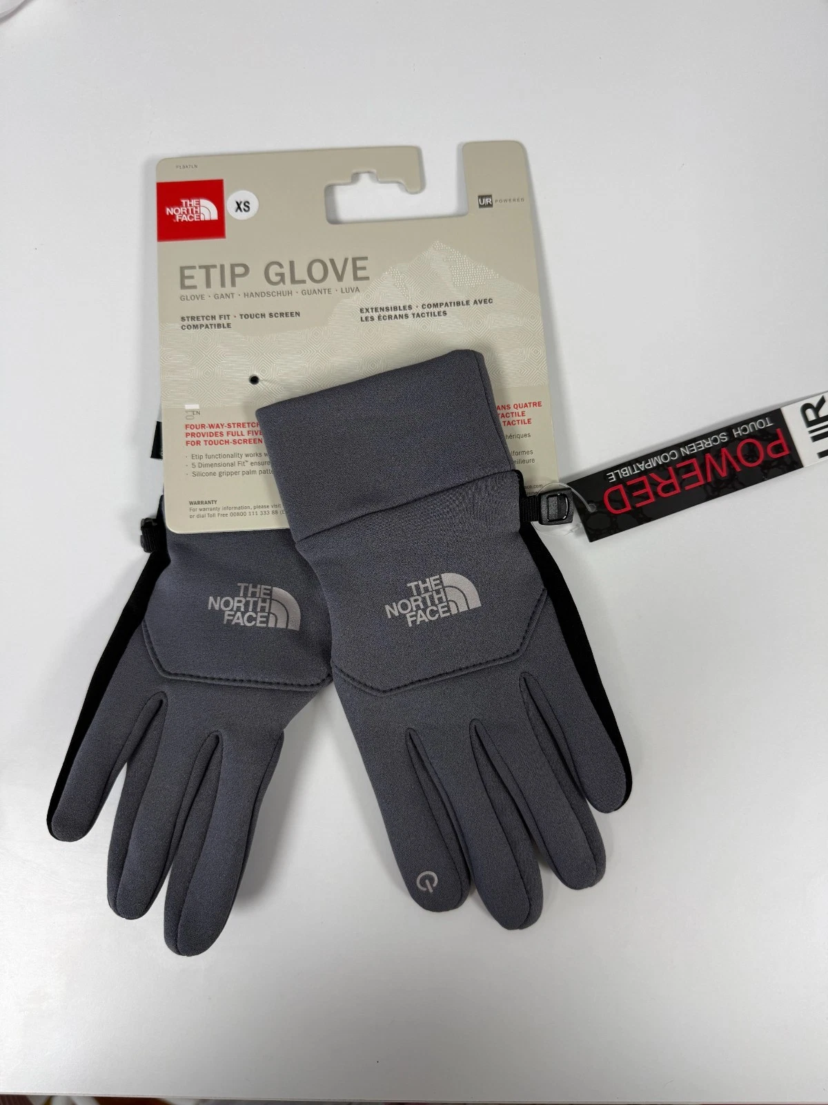 The North Face Unisex Etip Gloves Vanadis Grey Size XS