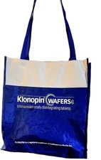 Klonopin Wafers Pharmaceutical Drug Rep Advertising Tote Bag Clonazepam Vintage