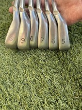 Ping G5 Irons 5-sw (excl Pw) Green Dot Original Ping Grips, Face Condition Good.