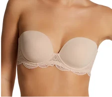 Simone Perele 12V302 Karma Strapless Plunge Underwire Bra Size 32D N/Straps