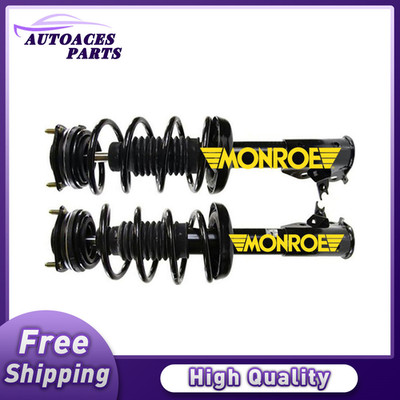 2 Monroe Quick-Strut Left+Right Front Struts Shock Coil Springs for Honda Civic