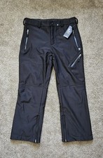 New Swiss Tech Snow Pants Sz L Snowboarding Skiing Camping Insulated Black Zip