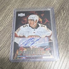 Upper Deck 2024-25 Skybox Metal Universe Blast Furnace Auto Anton Lundell BF-20