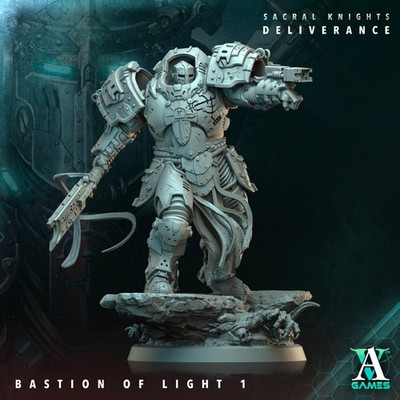 Bastion of Light Terminator - Grey Knights - 3d Printed Miniature - Sci-Fi - D&D