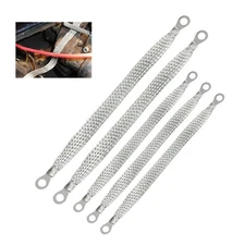 5 PCS Automotive Ground Straps Flat Braided Copper Ground Strap Car Engine Gr...
