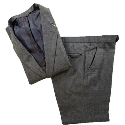 Hart Schaffner Marx Heritage Blazer Mens 44 Wool Suit Jacket Pants Set Classic