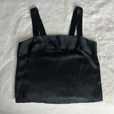 FANTASIES BY MORGAN TAYLOR black 100% silk CAMOISOLE S