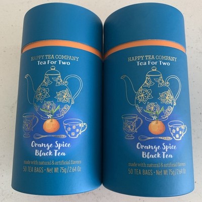 Happy Tea Company Tea For Two Orange Spice Black Tea 100 Tea Bags