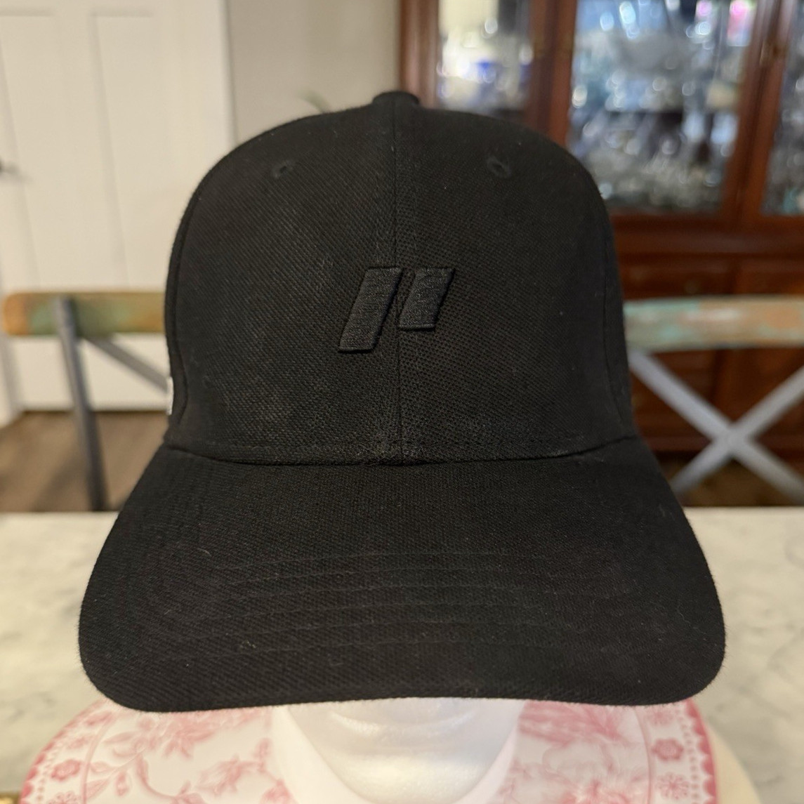 Men's Black Adjustable Solid Baseball Cap Hat One Size