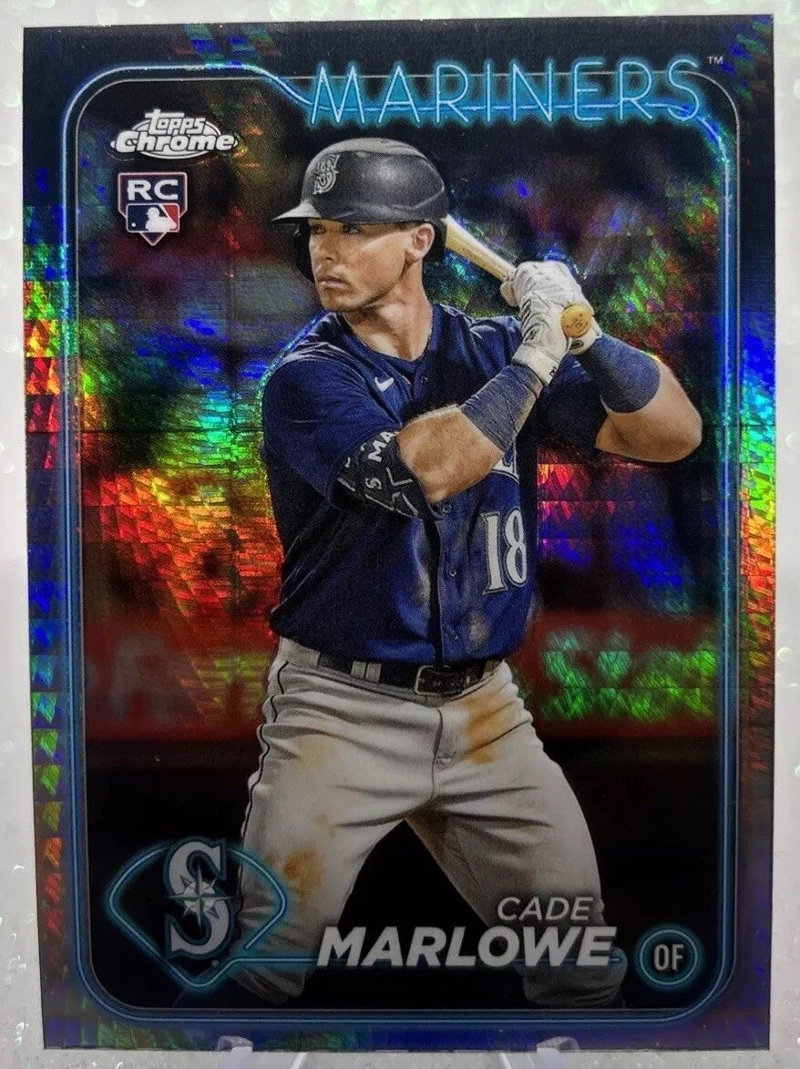 Cade Marlowe 2024 Topps Chrome - Prism Refractor #266 (RC) Mariners