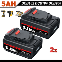 2X 18V 5,0 Ah FüR Dewalt DCB184 Akku Xr Li-Ion Batterie DCB182 DCB205-2 DCB200-2