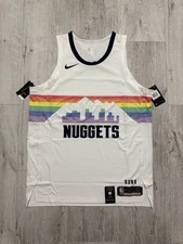 DENVER NUGGETS NBA AUTHENTIC BASKETBALL BLANK JERSEY NIKE VAPORKNIT MEN SZ XL 52