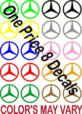 8 Mercedes Logo Vinyl Decal Sticker Logo Car Truck Window Fast Free Shipping