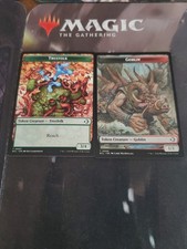 Mtg. 2x Goblin / Treefolk Double-Sided Tokens. Lorwyn Eclipsed. Nm