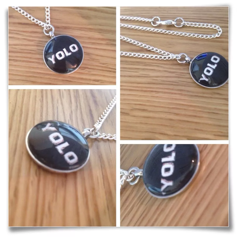 YOLO Charm pendant necklace Swag eBay