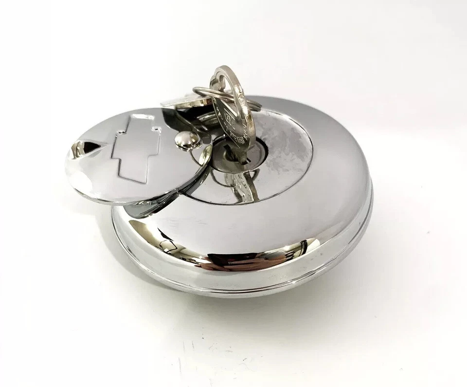 Bowtie Embossed Locking Gas Cap for 1938-1971 Chevy GMC Trucks - Image 4 of 4