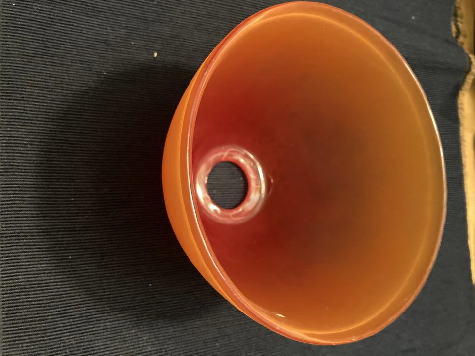 Repuesto Pantalla de Cristal para Lámpara Colgante, Tonos Naranja Graduados En Forma de Cono Foto 3 de 3