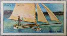 Boats of The World No. 18 Ice Boat Vintage Imperial Tobacco Co Trading Card