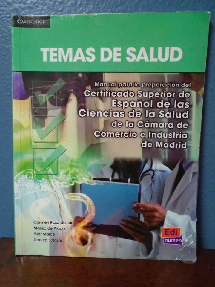 Temas De Salud Student Workbook Spanish Edition 2009 Marisa De Prada Segovia NEW - Image 3 of 4