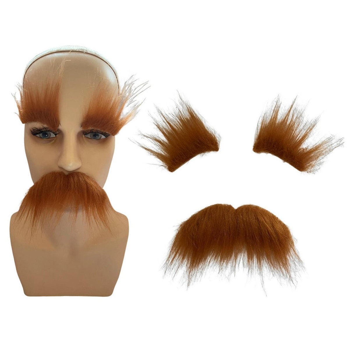 Mustaches Selbstklebender Wikinger-Zwerg-Bart – Falscher Bart In Ingwer-Farbe Für Kostüme Und Cosplay