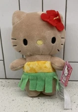 7” NEW WITH TAG HELLO KITTY SANRIO FIESTA TOY CUTE 2017 TAN HAWAII HULA