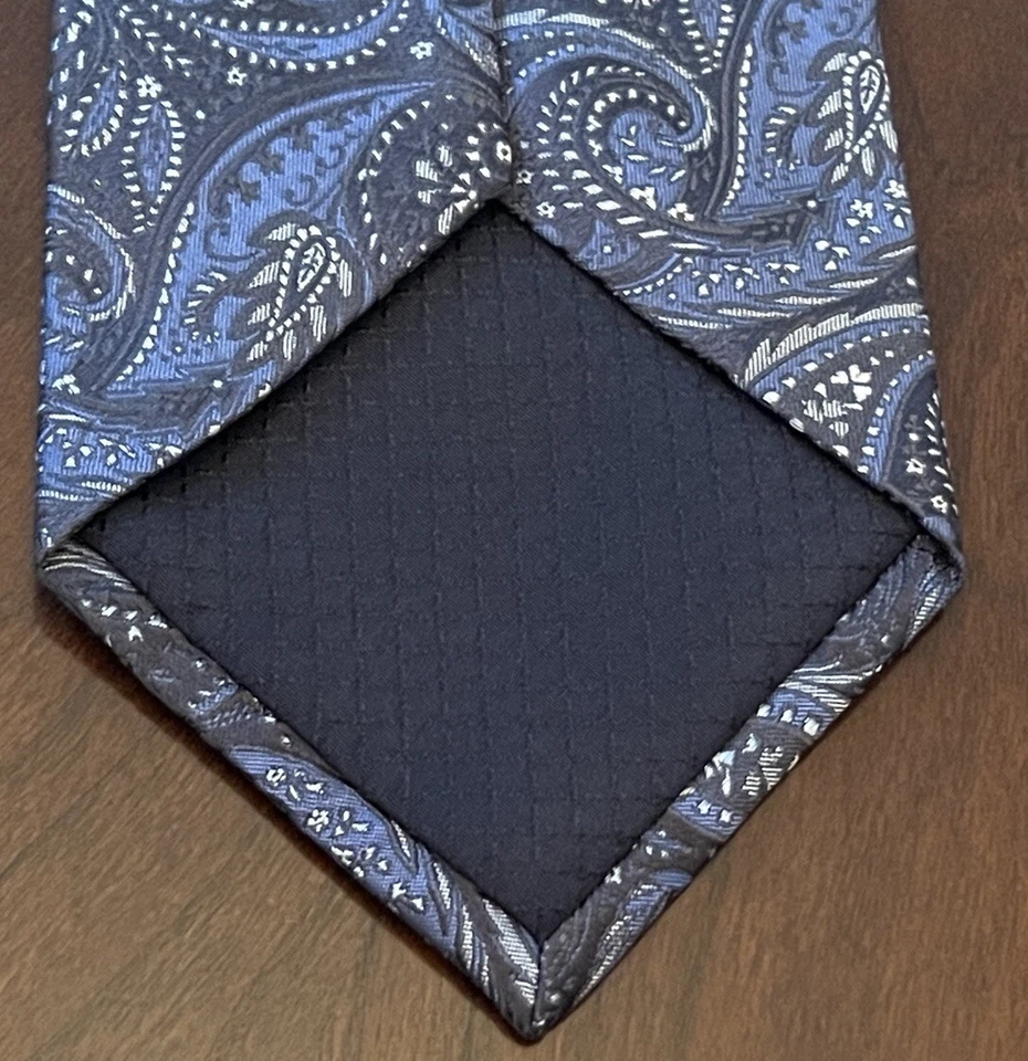 Corbata para el cuello Club Room By Charter Room azul 100 % seda para hombre hecha en China Foto 2 de 4