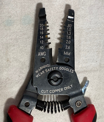 GB Wire Stripper w/ Lock 10-20 AWG Red GS-360 6 1/2 in. L | eBay