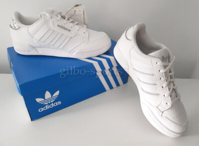 Adidas Continental 80 Stripes J White Chrome Gr. 36 2/3 36,5 silber weiß H03944