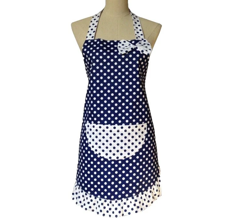 Polka Dot 100% Poliéster Delantales de cocina