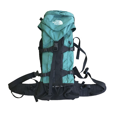 The North Face Blowfish Rare Narrow Backpack Hiking X-Frame Large Blueston 50L