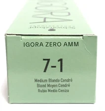 Schwarzkopf IGORA ZERO AMM No Ammonia Permanent Hair Color, 2 oz (CHOOSE COLOR)
