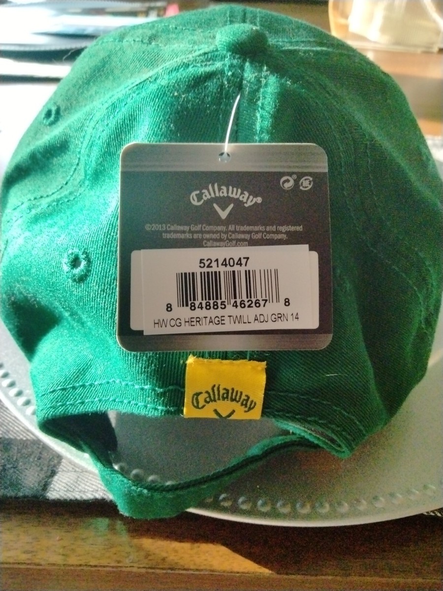 NEW Callaway Heritage Twill Green Adjustable Golf Hat/Cap | eBay