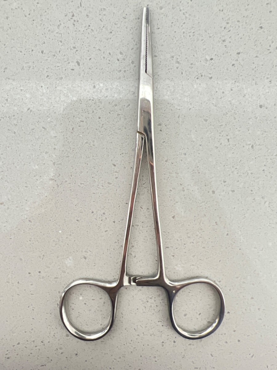 2x Fishing Hemostat forceps 5 Curved Pean Forcep Locking Clamps Stainless New 2x Fishing Hemostat forceps 5 Curved Pean Forcep Locking Clamps Stainless New