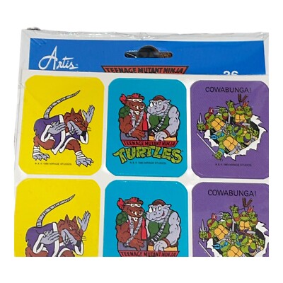 VTG Teenage Mutant Ninja Turtles TMNT 36 Stickers 16947 Paper
