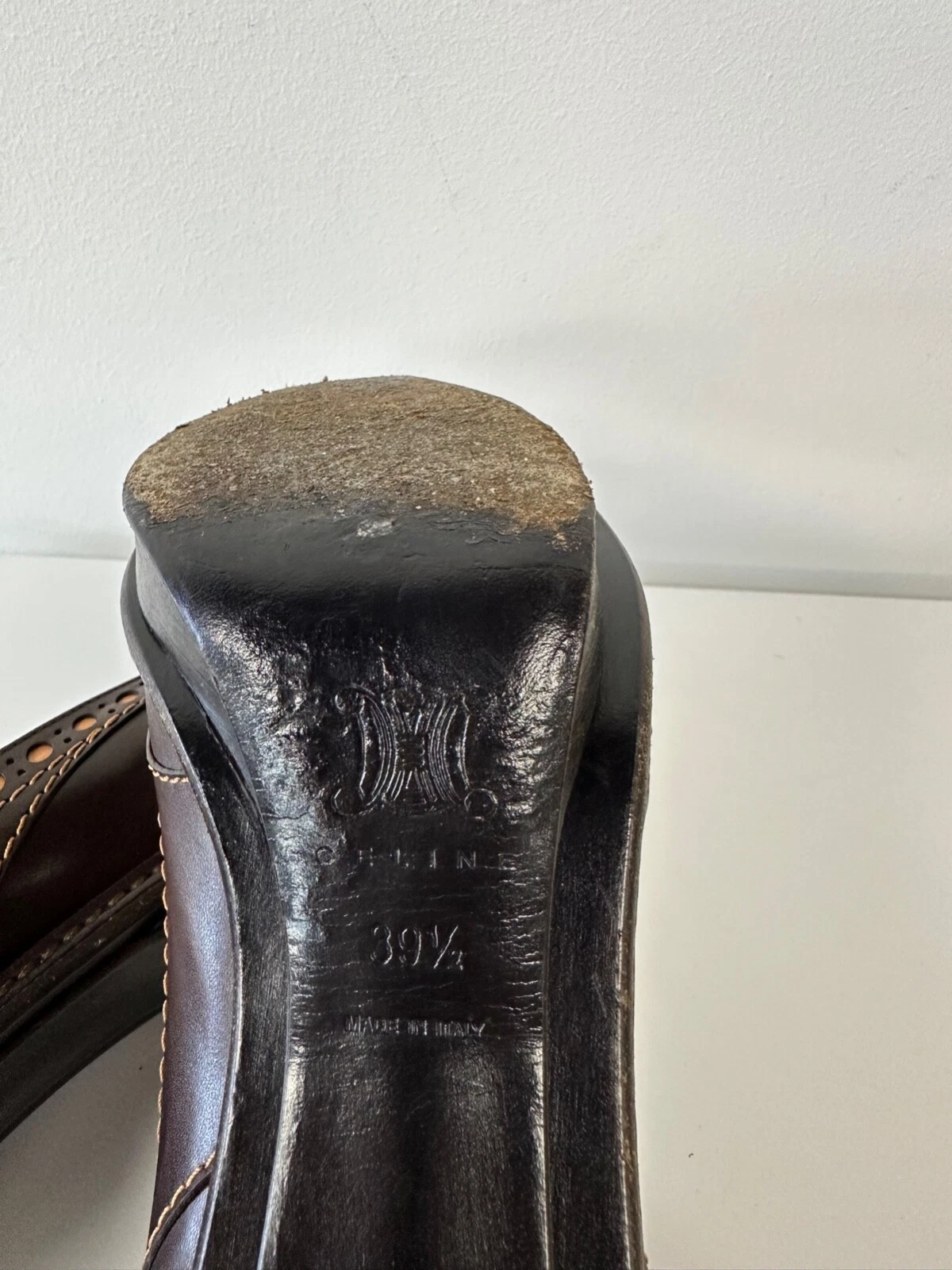 Scarpe da donna marroni in pelle Celine taglia 39 5 US 9