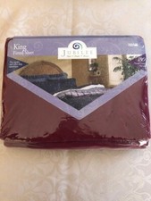 Jubilee Soft Percale King Fitted Sheet Wine Made in USA, Brand New! PRICE REDUCE