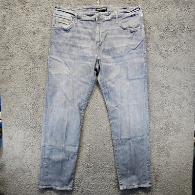 Mavi Jeans Men Size 42x34 Blue Denim Straight Leg Light Wash