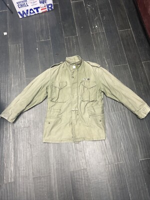 Vintage 70s Alpha Industries M65 OG 107 Field Jacket Cold Weather Sz Medium Reg