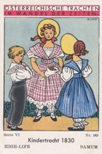HIGH-LIFE SAMUM Austrian traditional costumes Series VI #582 - Kindertracht 1830