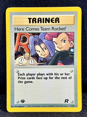 🔥Trainer 1st EDITION “Here Comes Team Rocket!” 15/82 Unlimited