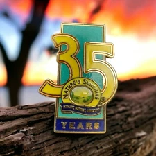 Vintage MLM Natures Sunshine 35th Anniversary 2007 Advertising Enamel Lapel Pin