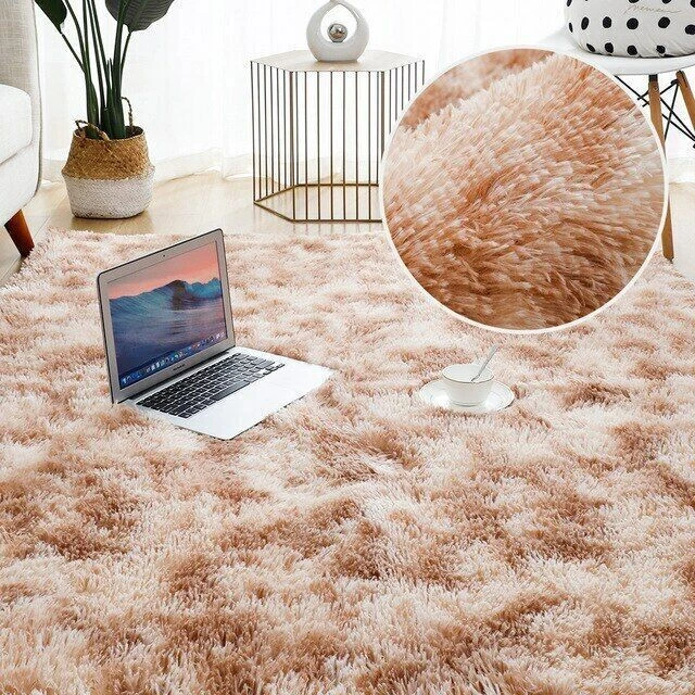 Soft Mat Thick Carpet Living Room Plush Bed Room Fluffy Floor Home Decor Rug - Image 3 of 4