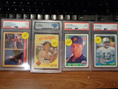 (4th) Choice of prof. graded SPORTS CARDS, Jordan/Johnson, Hodges, Knoblauch, Ma